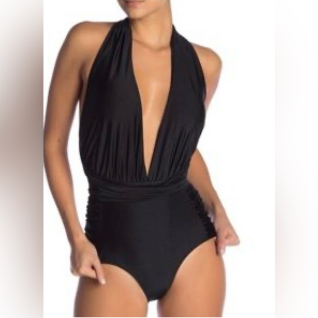 Nwt Nicole Miller Size Xl Design Your Own Swimsuit In Black - One Piece